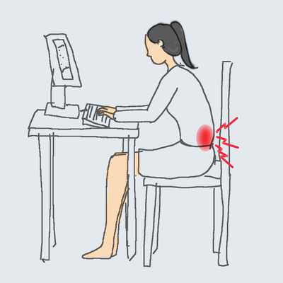 座りっぱなしのデスクワークにつきものの腰痛